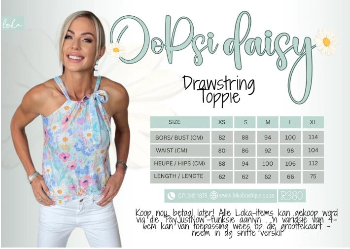 Oopsi Daisy Drawstring Toppie