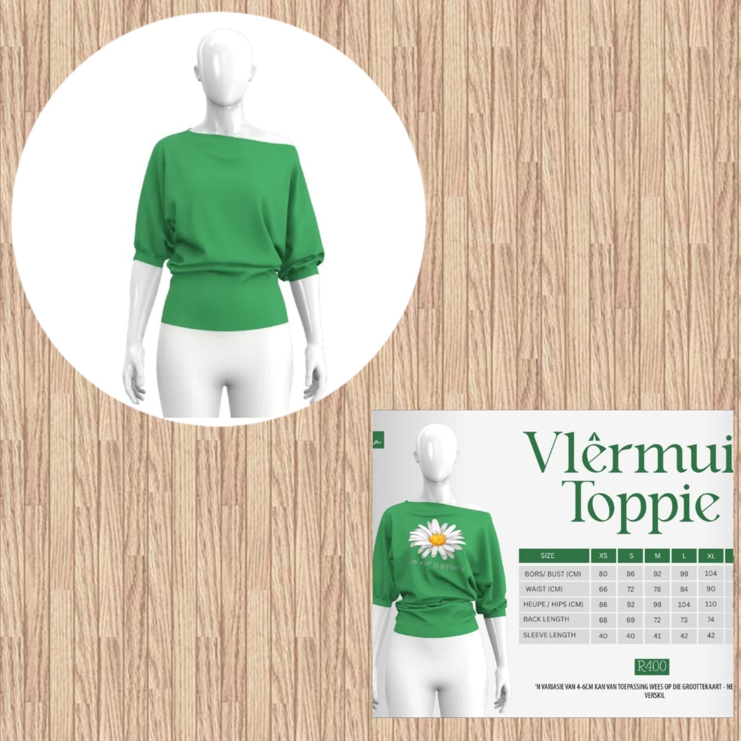 Vlermuis Top Groen