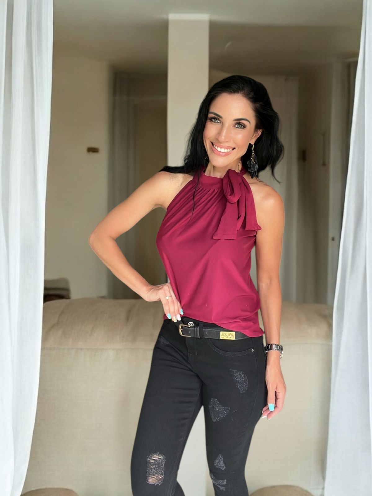 Stukkende Black denim