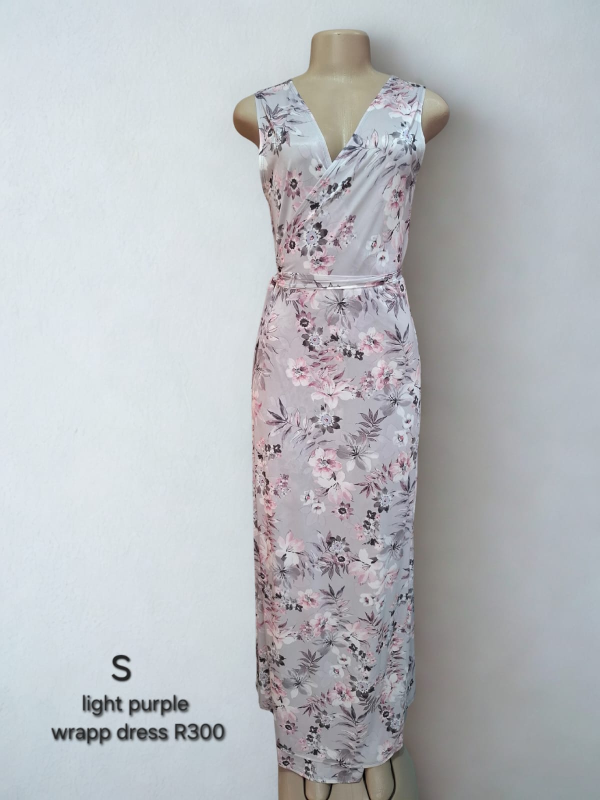 CC Light Purple Long Wrap Dress