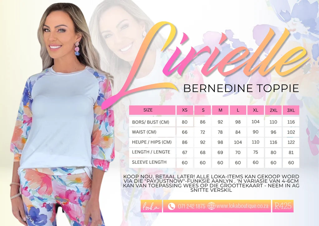 Lirielle Bernadine Toppie 3/4 mou