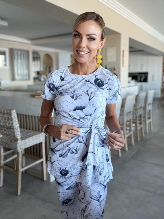 Adira Printed  Knoop Top