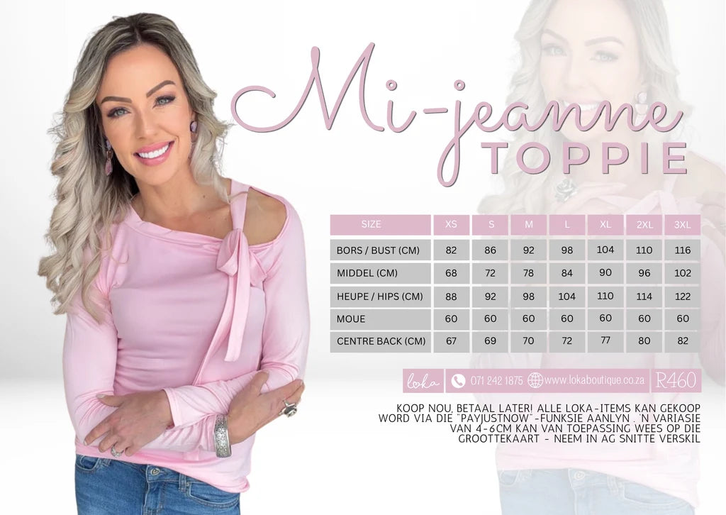 Mi-Jeanne Pink Toppie